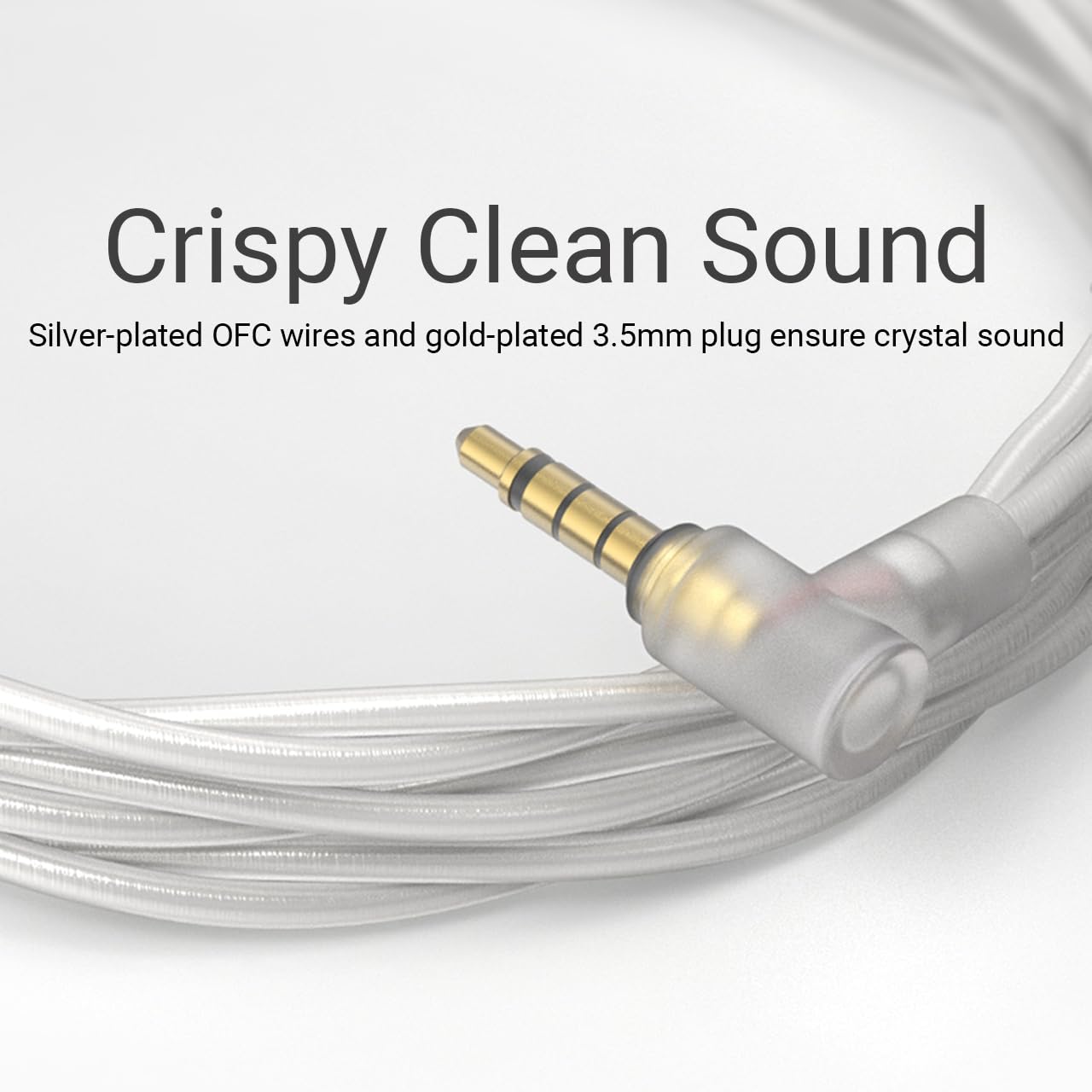 Cubilux 3.5mm 2-Pin 0.78mm IEM Cable with Microphone, Silver Plated OFC Wires Earphone Cable with Detachable Boom MIC for Wan'er S.G, ZS10 Pro, ZS10 Pro X, ZSN PRO, ZSX in-Ear Monitor, 4 Feet