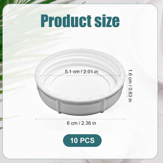 10 Pcs Baby Bottle Caps Replacement Compatible with Lansinoh MAM Pigeon Bottles â White