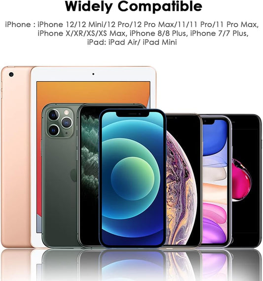 2 Pack Lightning Headphones Apple MFi Certified Wired Earphones iPhone Headphones In-Ear Earbuds Noise Isolating Built-in Microphone & Volume Control Compatible with iPhone 14/13/SE/12/11/XR/8/7/XS