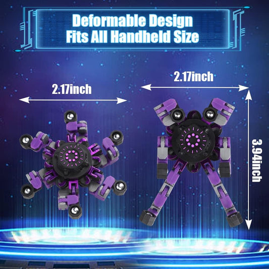 12PCS Deformable Robot Fidget Spinner Toy â Stress Relief for Kids & Adults