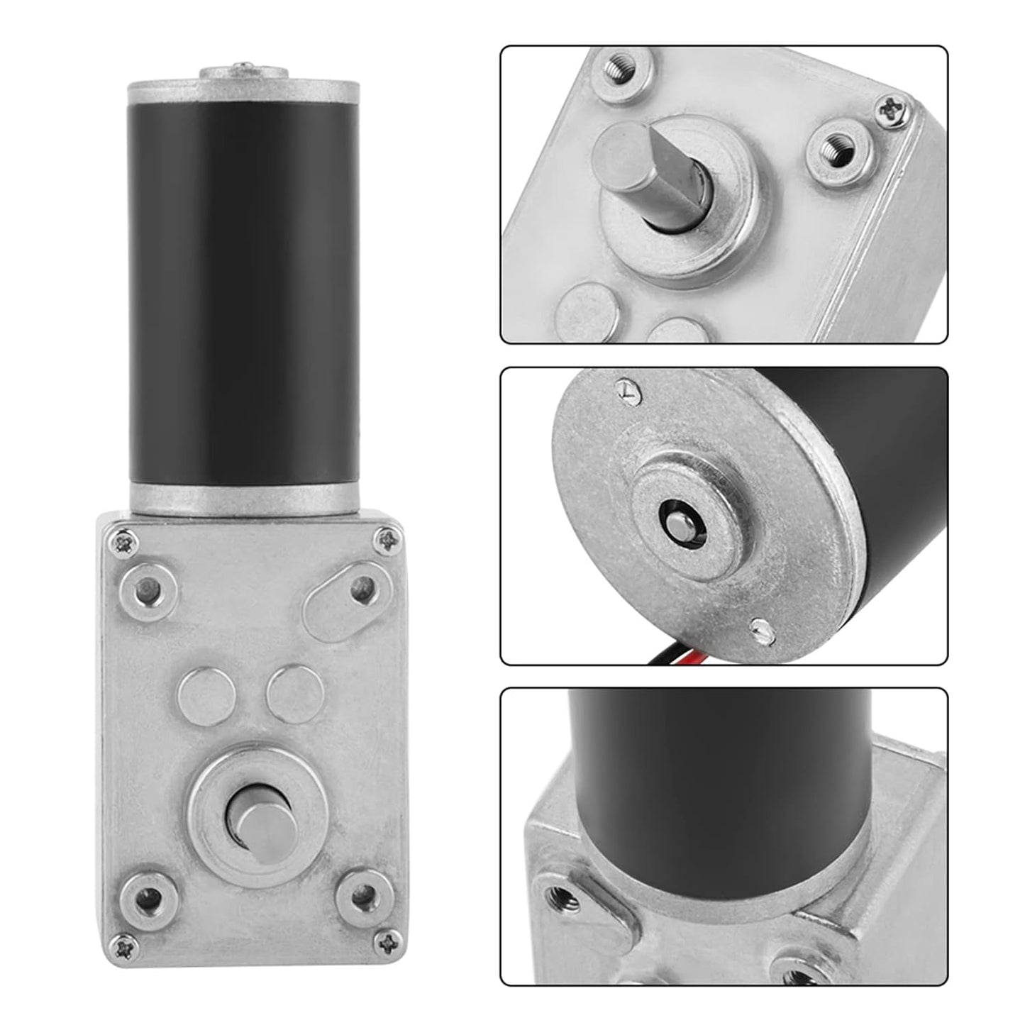 12V 200RPM 5840-31ZY Geared Motor Self-locking Permanent Magnet DC Turbo Worm Reduction Motor Gearbox for Electrical Appliances