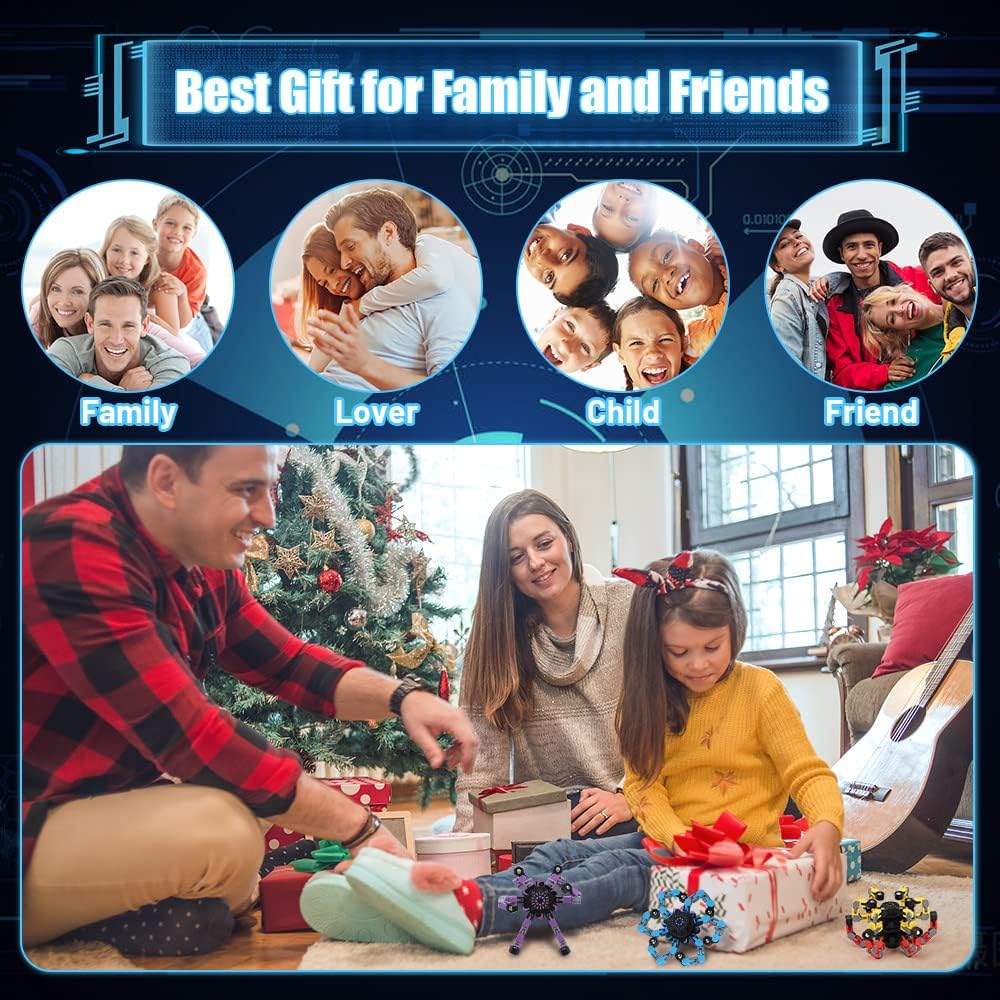 12PCS Deformable Robot Fidget Spinner Toy â Stress Relief for Kids & Adults