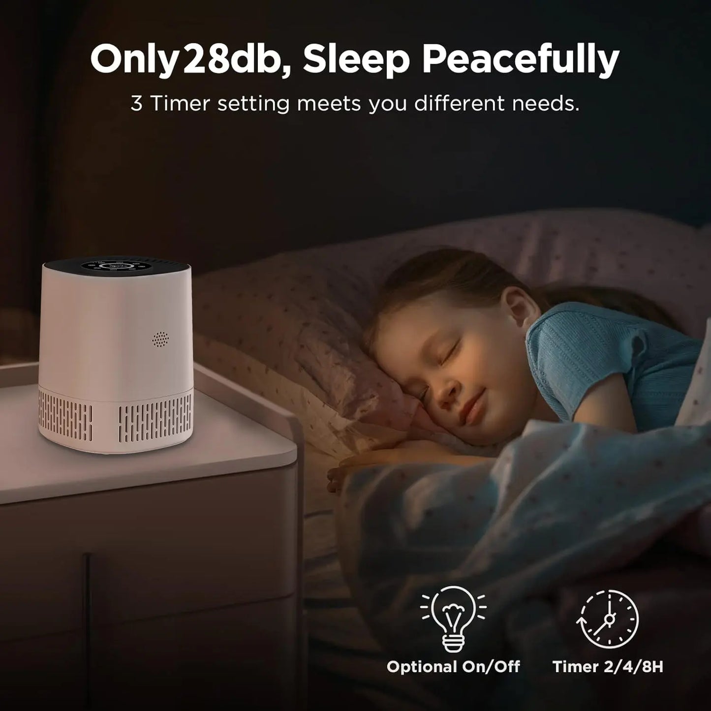 KALINI Air purifier 360 3-in-1 HEPA filter, App control Auto & Sleep modes