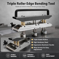 Sheet Metal Bender, 3 Station Edge Roller Bender, Roofing Sheet Metal Bending Tool for 0-90 Degree Angle 130Mm Bending Metal Roofing for Metal Roofing