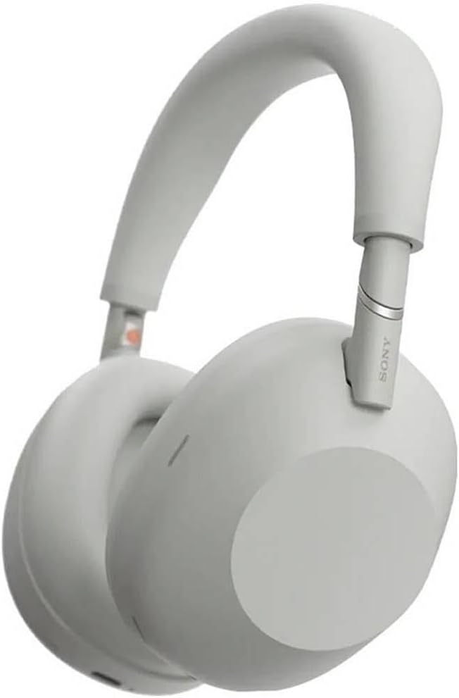 SONY WH-1000XM6 Flagship Noise Cancelling Over-Ear Wireless Bluetooth Headphones, Signature Hi-Res Sound, Comfort, Foldable Design, Durable Case, 30 HR Battery NC On, iOS & Android - Silver
