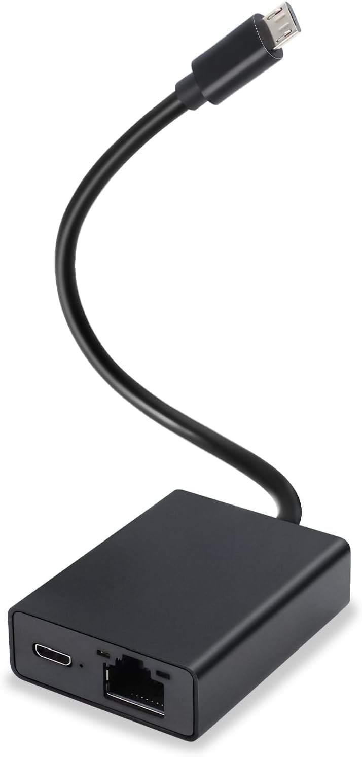 ARCELI Ethernet Adapter for Fire TV Stick- Micro USB to RJ45 Ethernet Network Adapter Compatible with 4K Fire Stick, Chromecast, Google Home Mini and More Streaming TV Sticks Up to 100 Mbps