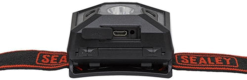 Sealey Head Torch 3W SMD LED with Auto-Sensor ,Red- LEDS 3 AAA batteries included
