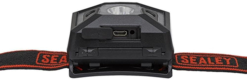 Sealey Head Torch 3W SMD LED with Auto-Sensor ,Red- LEDS 3 AAA batteries included