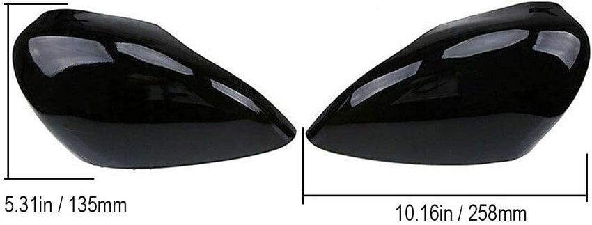 Wing Mirror Cover Cap Replacement for Ford Fiesta MK7 2008-2017 â Gloss Black