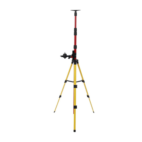 Ejoyous Telescoping Pole, 114 to 388cm Level Support Pole Stainless Steel Laser Level Telescoping Mounting Pole Multifunctional Telescoping Level Support Rod with Adjustable Base