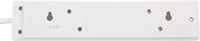 PRO ELEC PELB1517 4 Gang Extension Lead 2m, White