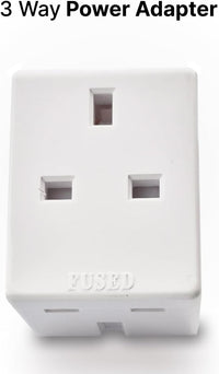 3 Way Power Adapter | Double Plug Adapters UK | Multi Socket Plugs Extension | Double Plug Socket | 3 Way Plug Adapter | Heavy Duty 13A Fuse
