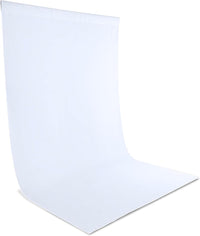 Zdada White Backdrop Screen Background,10x10ft/3x3M Collapsible Background Photography,Washable Polyester Photography Backdrop for Photo Studio, Live Streaming, Zoom Meeting, Gaming