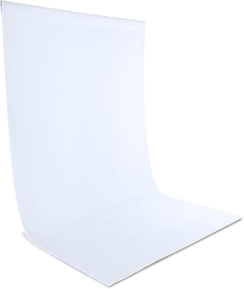 Zdada White Backdrop Screen Background,10x10ft/3x3M Collapsible Background Photography,Washable Polyester Photography Backdrop for Photo Studio, Live Streaming, Zoom Meeting, Gaming