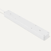 Amazon Basics Surge Protector Power Strip with Safety Shutters, 6-Outlet, 600 Joule, 0.61-m Cable, White