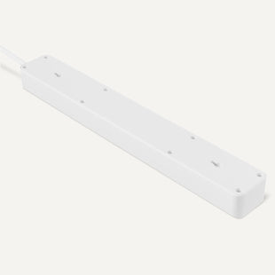 Amazon Basics Surge Protector Power Strip with Safety Shutters, 6-Outlet, 600 Joule, 0.61-m Cable, White