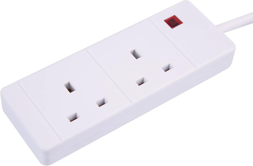 PRO ELEC PELB1900 2 Gang Extension Lead 3m, White