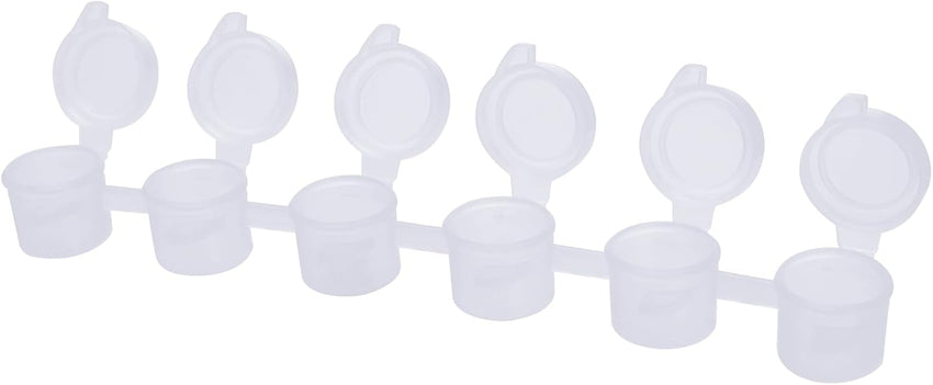 MOUYAT 200 Strips 1200 Pots Empty Paint Pots with Lids â Clear