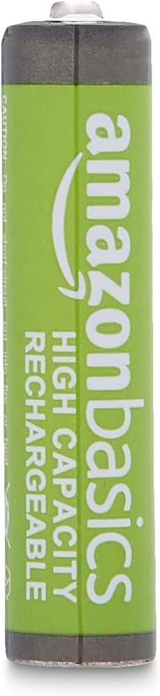 Amazon Basics 12-Pack Rechargeable AAA NiMH High-Capacity Batteries, 850 mAh, 1.2V, Recharge up to 500x Times, Pre-Charged