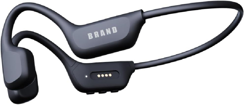 Bone Conduction Headphones IPX8 Waterproof 8GB MP3 Mode 12h Playtime Bluetooth 6.0 Black