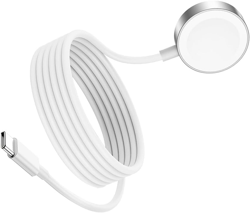 AOOZTO for apple Watch Charger to USB-C [Certified] Fast Wireless Magnetic Portable Compatible with Apple Watch Series 9 8 SE Ultra,Ultra2,38/40/42/44mm(1 m),white (White)