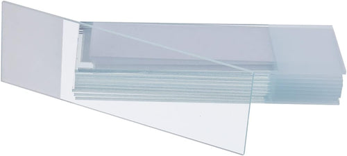 HUAREW 50 Pcs Pre-Cleaned Microscope Slides And 100 Pcs Ground Edge Pre-Cleaned Microscope Cover Glasses With 4 Plastic Droppers