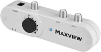 Maxview MXL008 12v or 24v 2 Way TV/FM/DAB Signal Booster with 19dB Variable Gain for Caravans, RV Motorhomes, HGV Trucks, Campervans