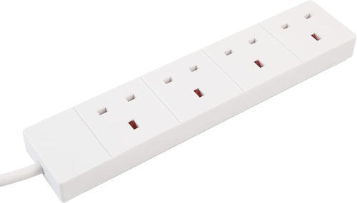 PRO ELEC PELB1517 4 Gang Extension Lead 2m, White