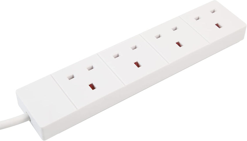 PRO ELEC PELB1517 4 Gang Extension Lead 2m, White