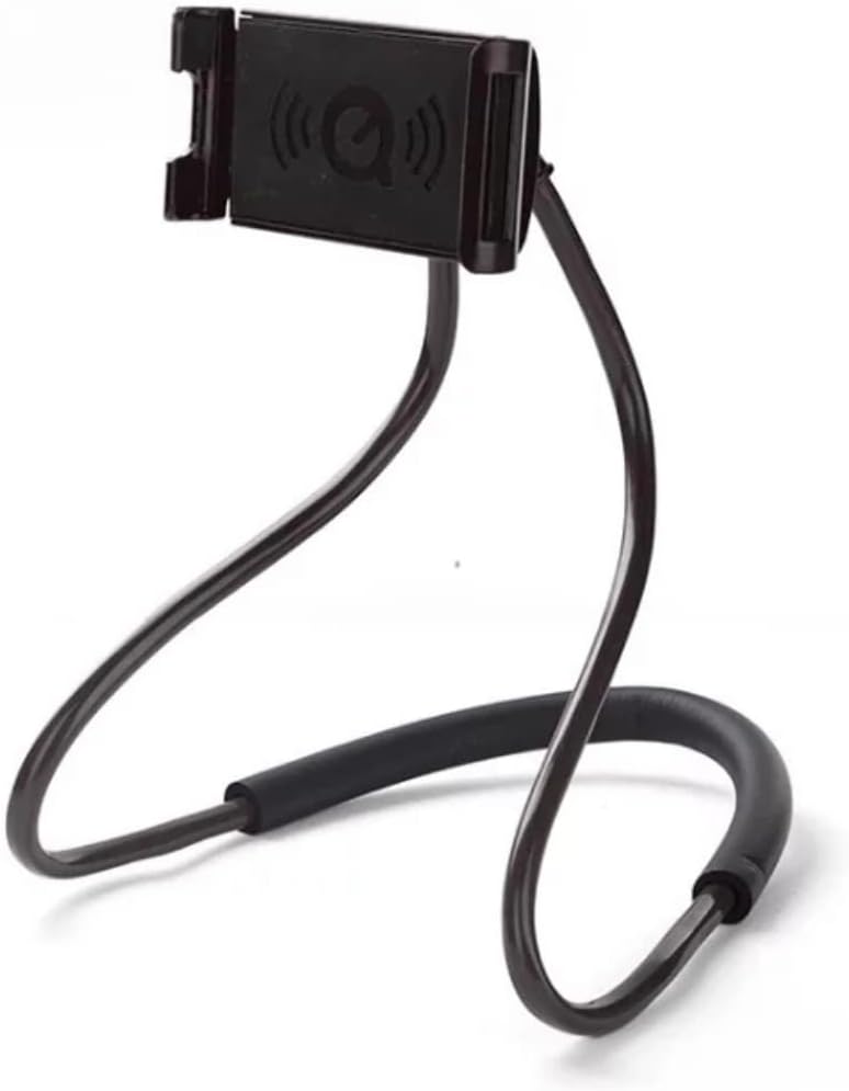 Orco Universal Smart Mobile Phone Stand Hang on Neck Cell Phone Mount Holder Flexible Lazy Bracket DIY Free Rotating for iPhone Samsung (Black)