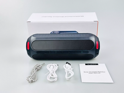 KALINI Magnetic Wireless Speaker 2x Solar panels 5000mAh LED bar