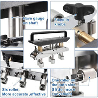 Sheet Metal Bender, 3 Station Edge Roller Bender, Roofing Sheet Metal Bending Tool for 0-90 Degree Angle 130Mm Bending Metal Roofing for Metal Roofing