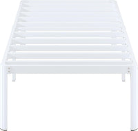 Metal Bed Frame 80x190cm Steel Slats Underbed Storage 41cm High White