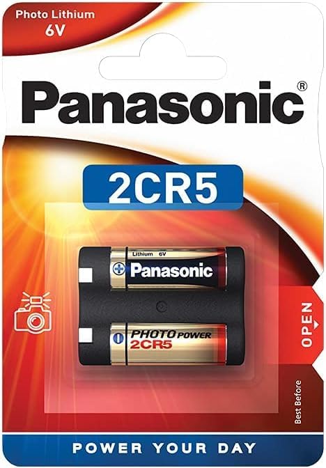 Panasonic 2CR5 6 Volt Lithium Battery (245, DL245, EL2CR5)
