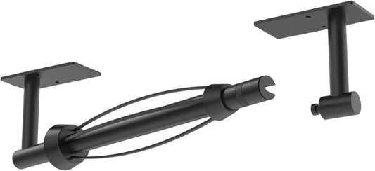 WZRUA Black Kitchen Roll Holder Under Cabinet, Self Adhesive Paper Towel Holder Wall Mounted, SUS304 Stainless Steel Kitchen Roll Holder with Damping under Cupboard(Square Base)