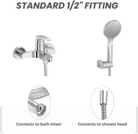 Zotti 1.5m Shower Hose | Stainless Steel Replacement Shower Hose | Leakproof and Anti-Kink | Universal Standard Fitting | High Pressure Resistance | Easy DIY Replacement | Includes 2 Washers