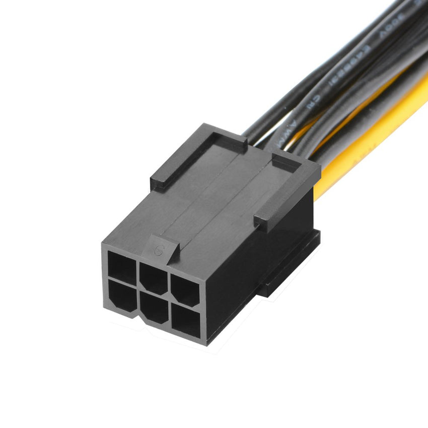 J&D [2-Pack] 6 Pin Female to Dual 6 Pin Male PCI Express (PCIe) Graphic Video Card Power Splitter Cable, 20cm