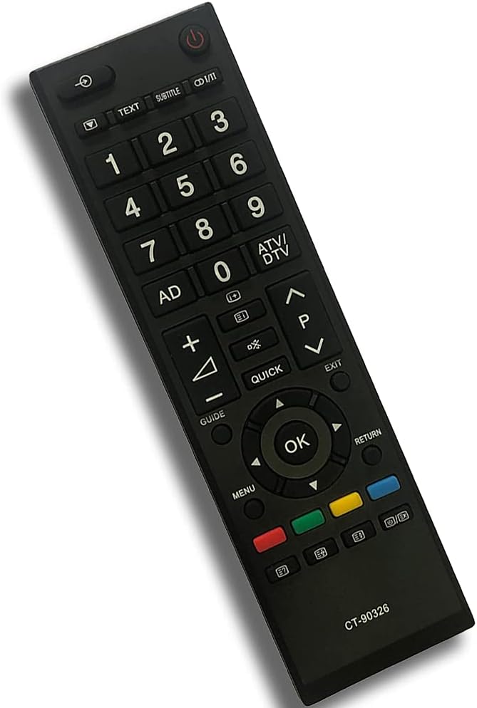 NEW Replacement CT-90326 Remote Control INCL BATTERIES fit for Smart TV 26AV607PG 26AV615DB 32AV607PG 32AV607PR 32AV615DB 32AV605PR 32AV607P 32AV633DB 32AV603PG 32LV655D 32AV603PR