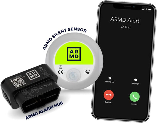 ARMD Guard, Smart Van Alarm and Tracker, Wire Free Motion Detector calls Mobile Phone, Real-time GPS Locator, Fleet View, easy Set-up, SIM Card and Data Included