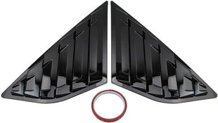 Rear Side Window Louvers Racing-Style ABS Quarter Panel Air Vents â Glossy Black Ford Focus MK3 (2012â2018)