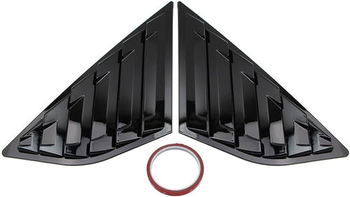 Rear Side Window Louvers Racing-Style ABS Quarter Panel Air Vents â Glossy Black Ford Focus MK3 (2012â2018)