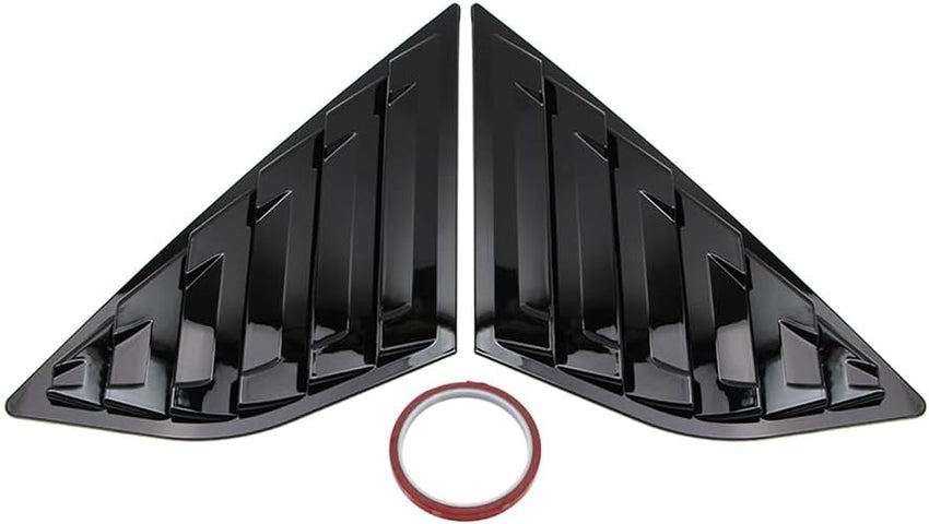 Rear Side Window Louvers Racing-Style ABS Quarter Panel Air Vents â Glossy Black Ford Focus MK3 (2012â2018)