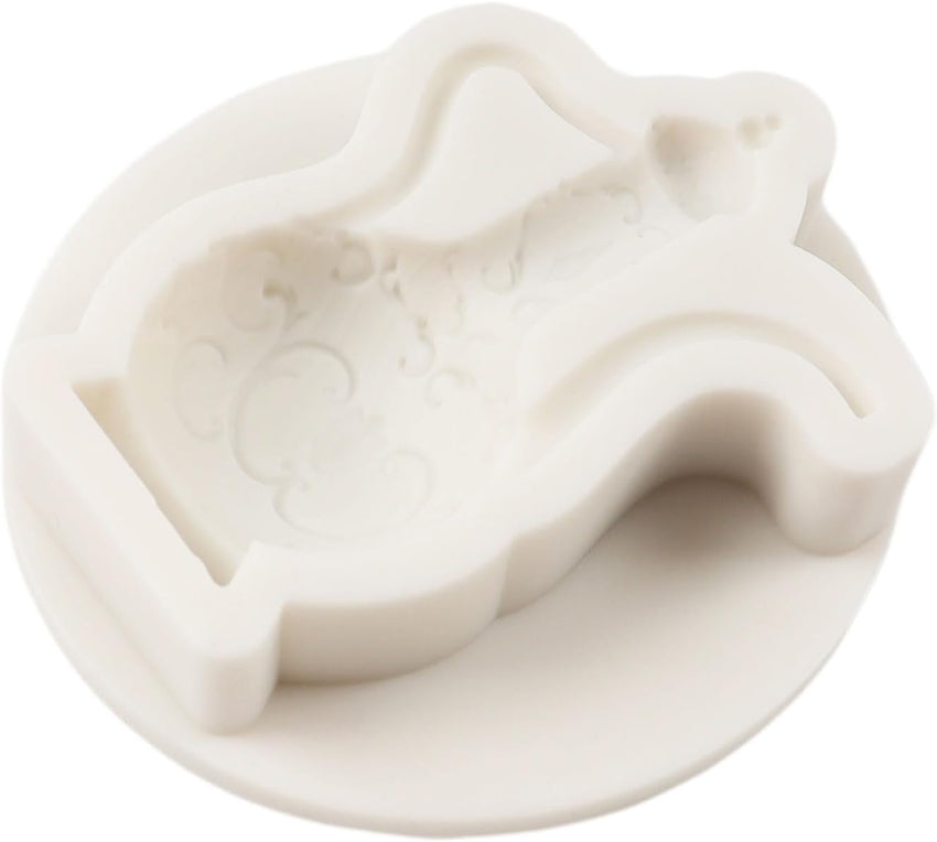 Silicone Teapot Moulds Set of 4 Tea Cup Fondant for Cake Decoration â Multi-colour