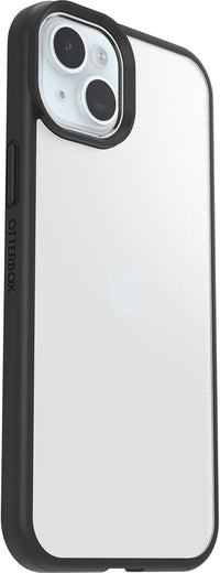 OtterBox React Series Case for iPhone 15 Plus/14 Plus, Shockproof, Drop proof, Ultra-Slim, Protective Thin Case, Tested to Military Standard, Clear/Black