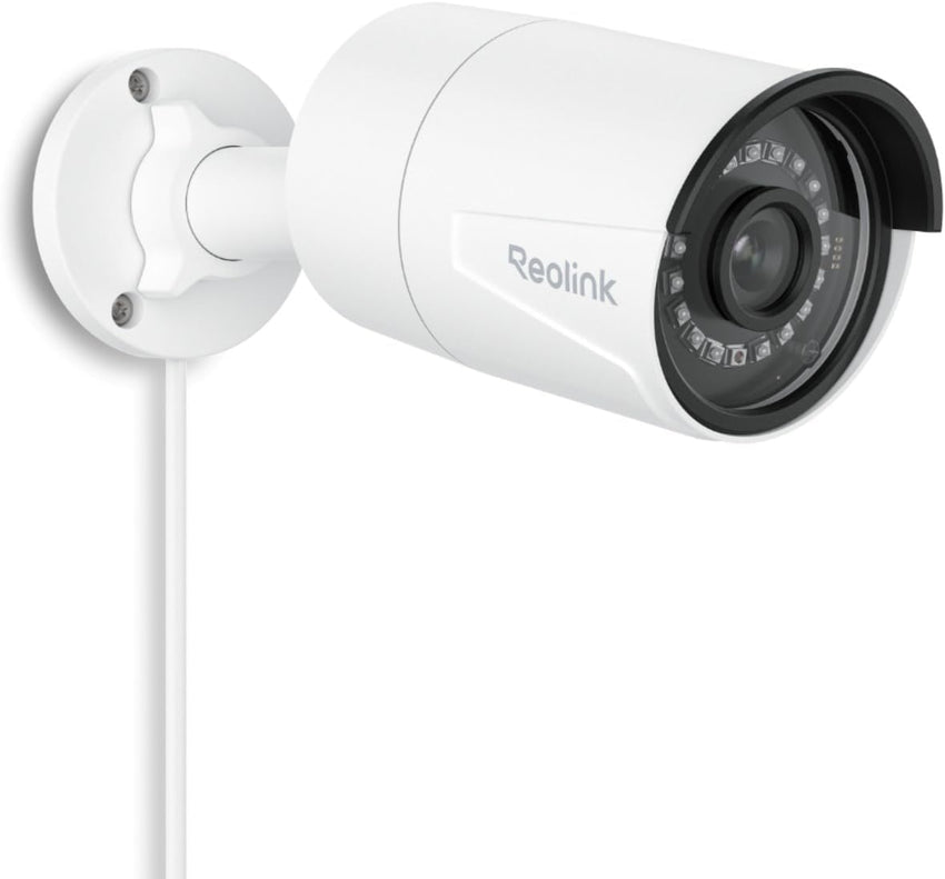 Reolink 5MP PoE CCTV Camera with Human/Vehicle Detection, IR Night Vision, IP67 Waterproof Time Lapse Audio Recording, RLC-510A
