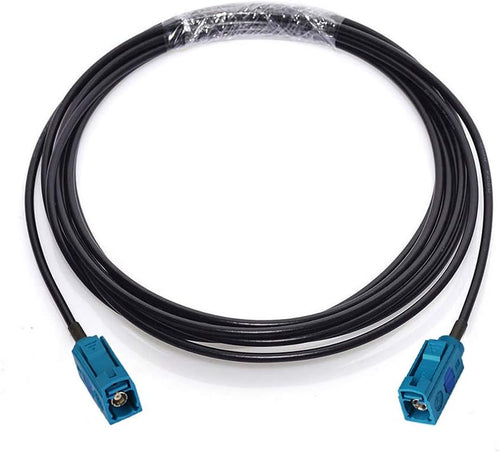 Bingfu Fakra Z Water Blue Female to Female Vehicle Aerial Antenna Extension Cable 3m for Car Stereo Android Head Unit GPS Navigation FM AM Radio DAB Radio 4G LTE TEL Telematics Bluetooth Module