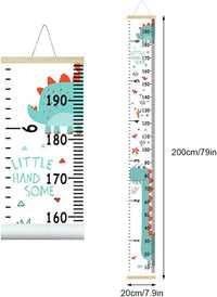 Kids Height Wall Chart Removable Canvas Ruler for Nursery â Dinosaur