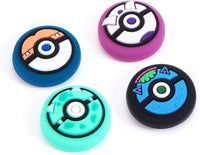 Thumb Grip Caps Compatible with Nintendo Switch/OLED/Switch Lite, Soft Silicone Joy-Con Joystick Grip Cute 3D Analog Stick Cover-Ball C