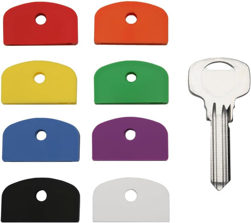Set of 8 Coloured Large Square Headed Identifying Key caps for Yale Keys ...