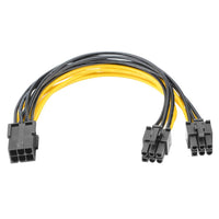 J&D [2-Pack] 6 Pin Female to Dual 6 Pin Male PCI Express (PCIe) Graphic Video Card Power Splitter Cable, 20cm